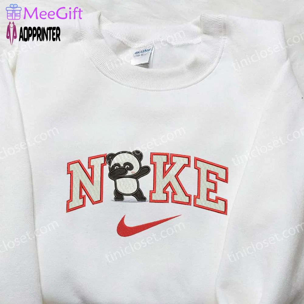 Swag panda x nike embroidered sweatshirt: animal inspired nike shirt Embroidered Shirt