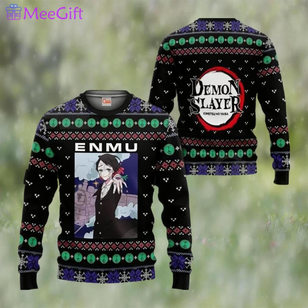 Tamio enmu ugly sweater christmas demon slayer anime gift Christmas Ugly Sweater