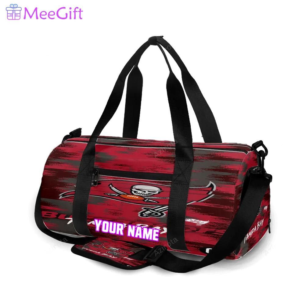 Tampa bay buccaneers emblem v48 personalized name travel bag gym bag 2595 Travel Bag
