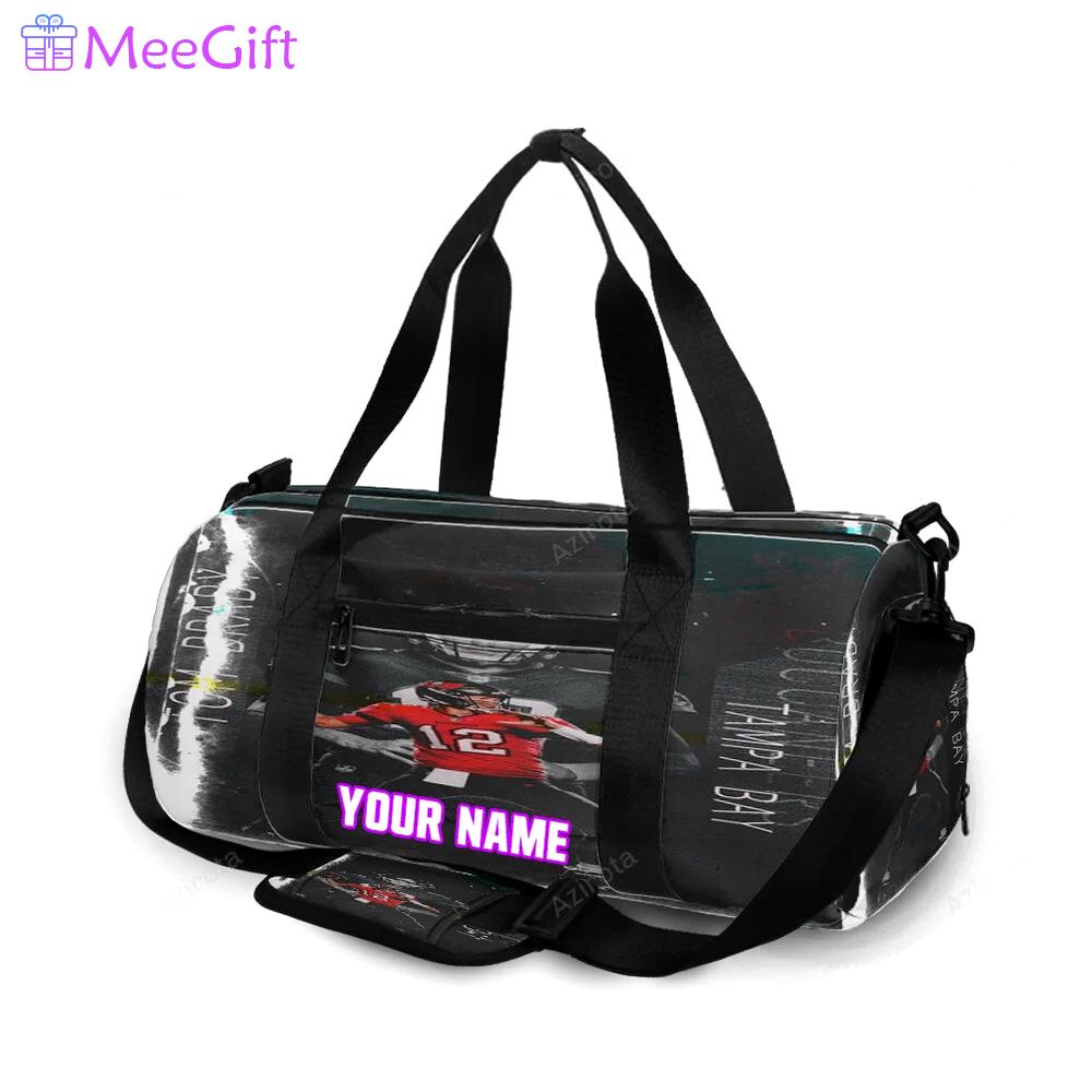 Tampa bay buccaneers tom brady4 personalized name travel bag gym bag 957 Travel Bag