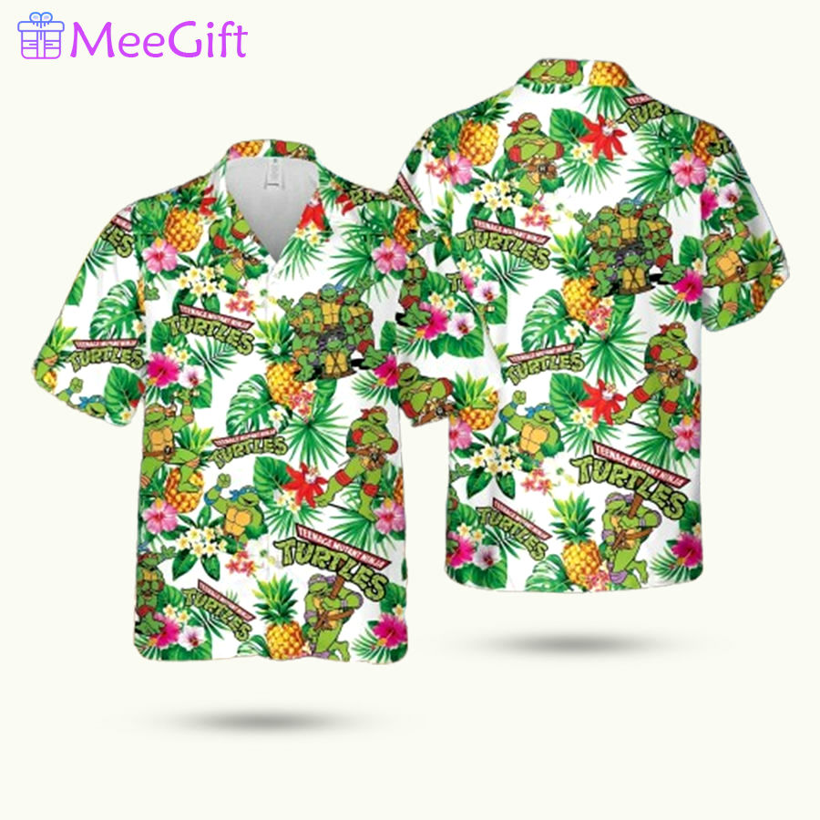 Teenage mutant ninja turtles aloha beach lover hawaiian shirt Hawaii Shirt Shorts & Flip Flops