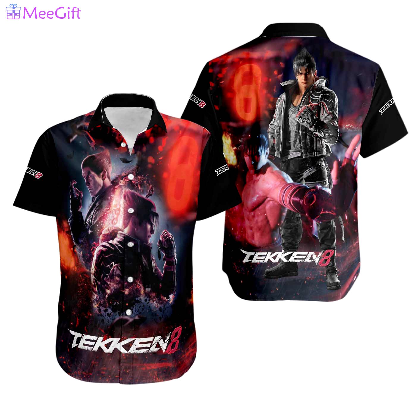 Tekken hawaiian shirt Hawaii Shirt Shorts & Flip Flops