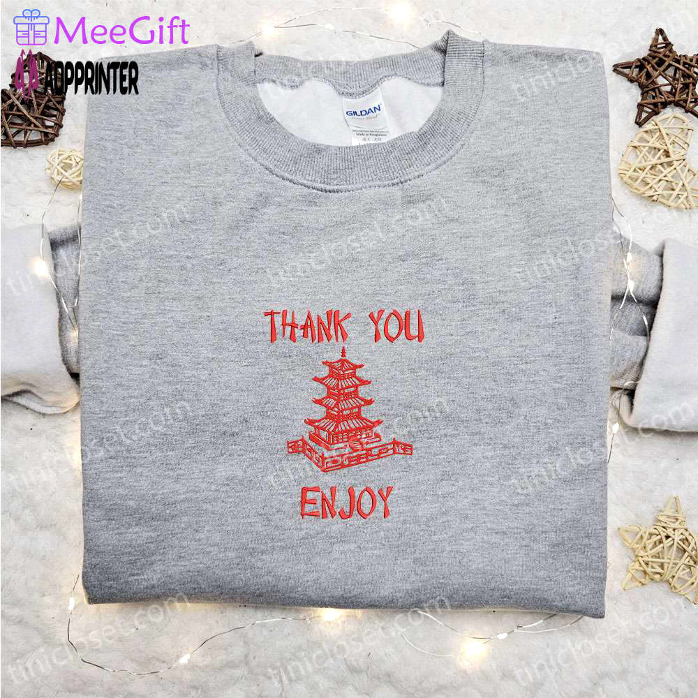 Temple embroidered shirt & custom sweatshirt: perfect gift ideas for thank you enjoy moments Embroidered Shirt