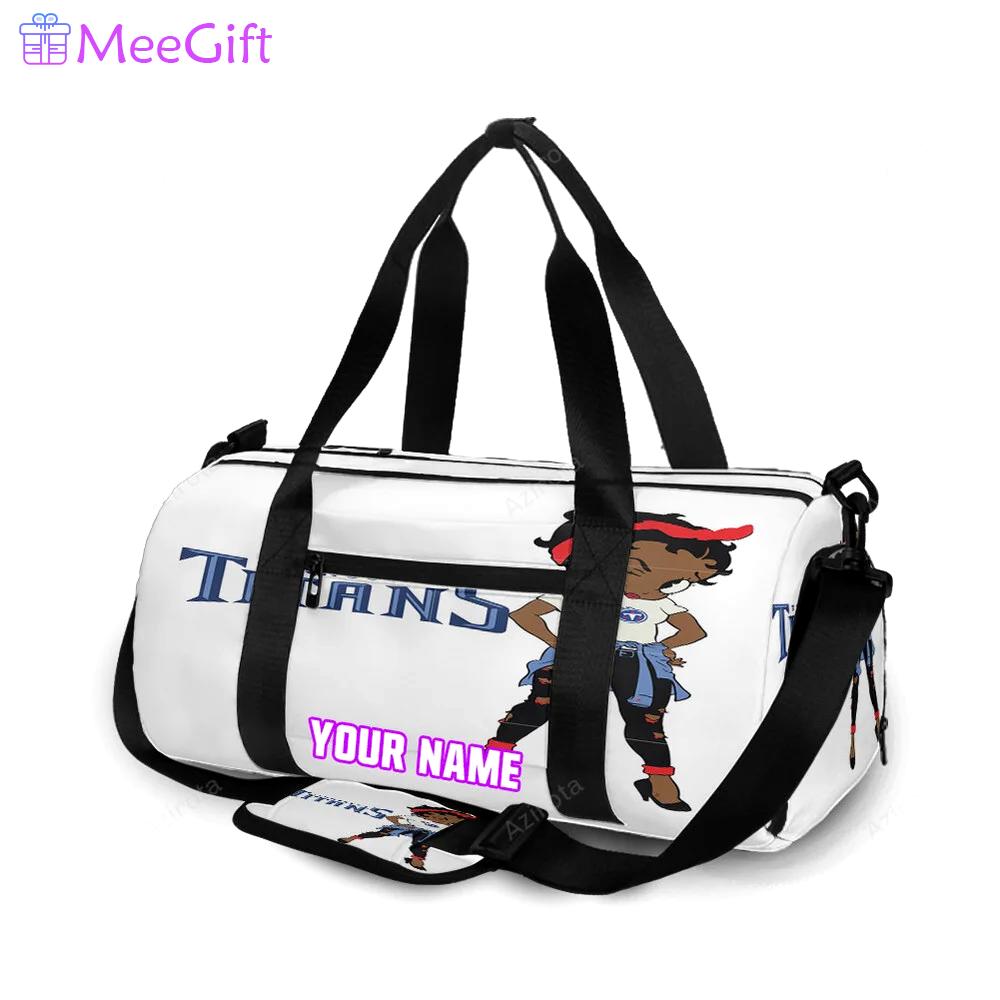 Tennessee titans betty boop v24 personalized name travel bag gym bag 2460 Travel Bag