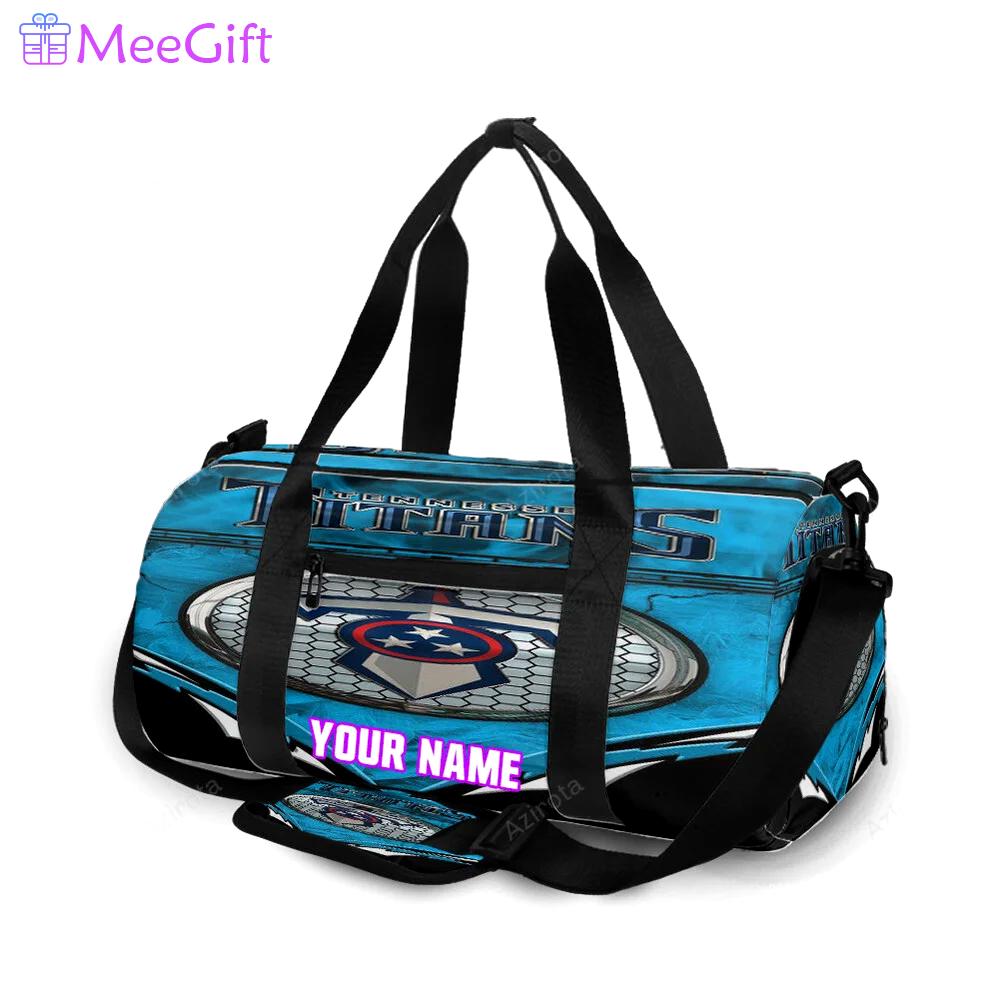 Tennessee titans emblem v12 personalized name travel bag gym bag 2434 Travel Bag