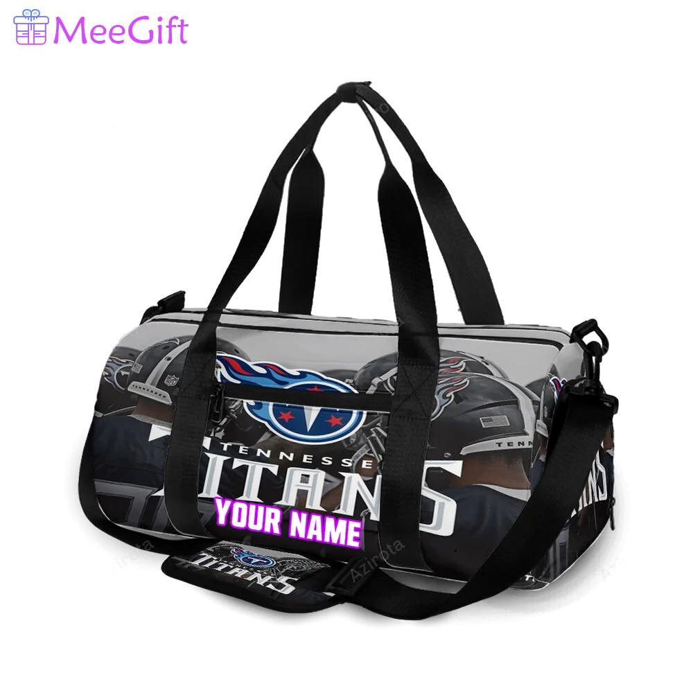 Tennessee titans emblem v21 personalized name travel bag gym bag 2565 Travel Bag
