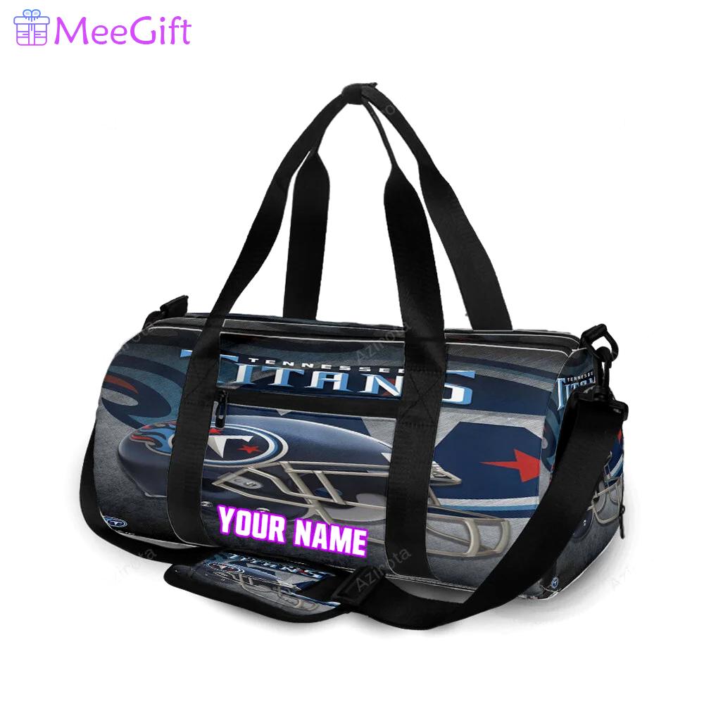Tennessee titans helmet v22 personalized name travel bag gym bag 2487 Travel Bag