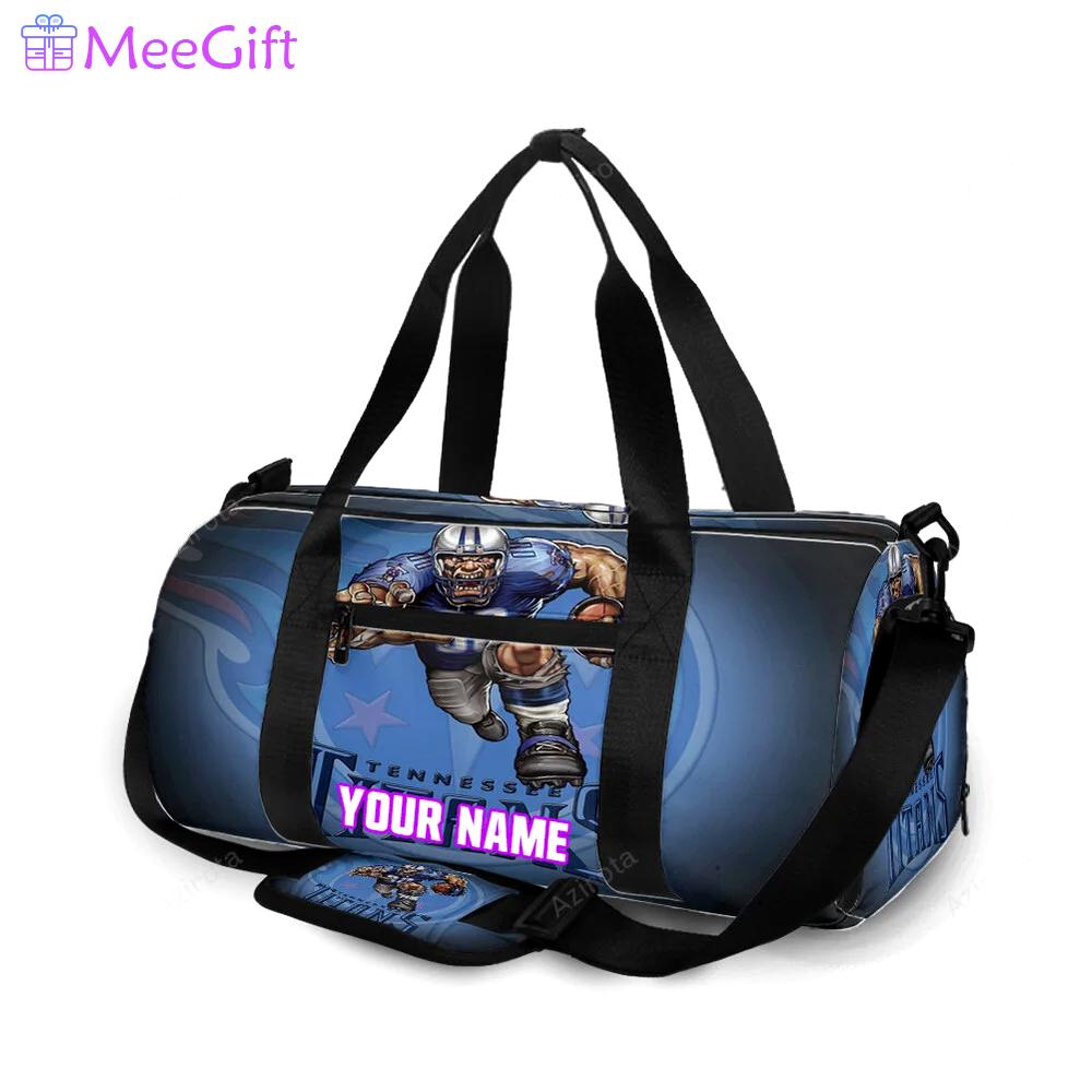 Tennessee titans mascot v15 personalized name travel bag gym bag 2602 Travel Bag