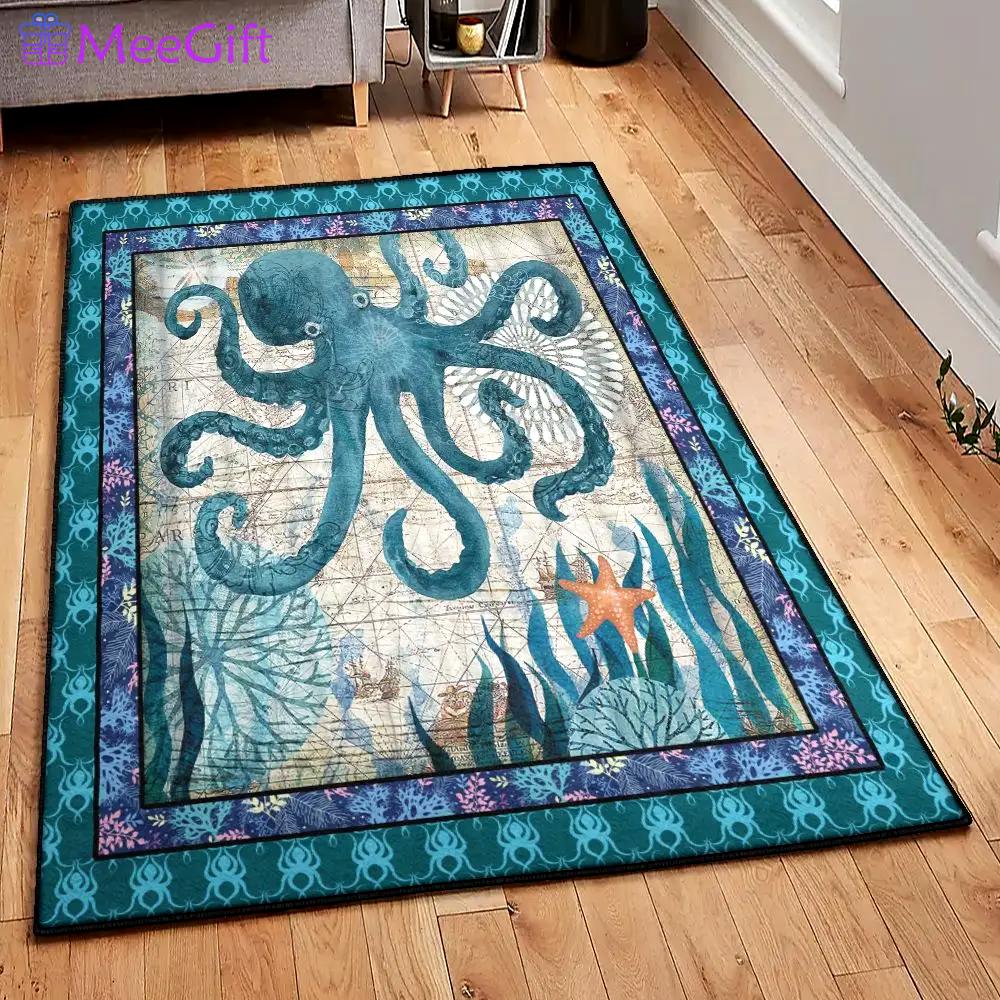 Tentacles large living room rugs, octopus tbg rug Rectangle Rug
