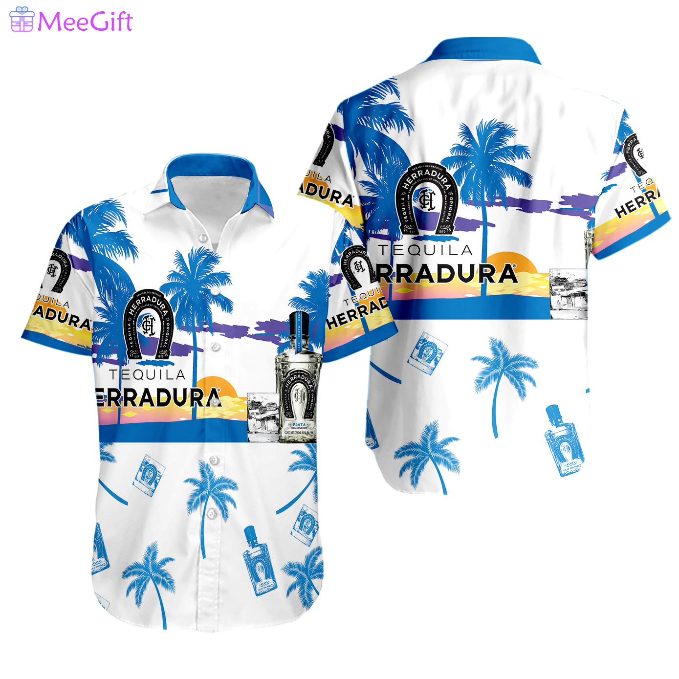Tequila herradura tropical palm tree 3d hawaiian shirt Hawaii Shirt Shorts & Flip Flops
