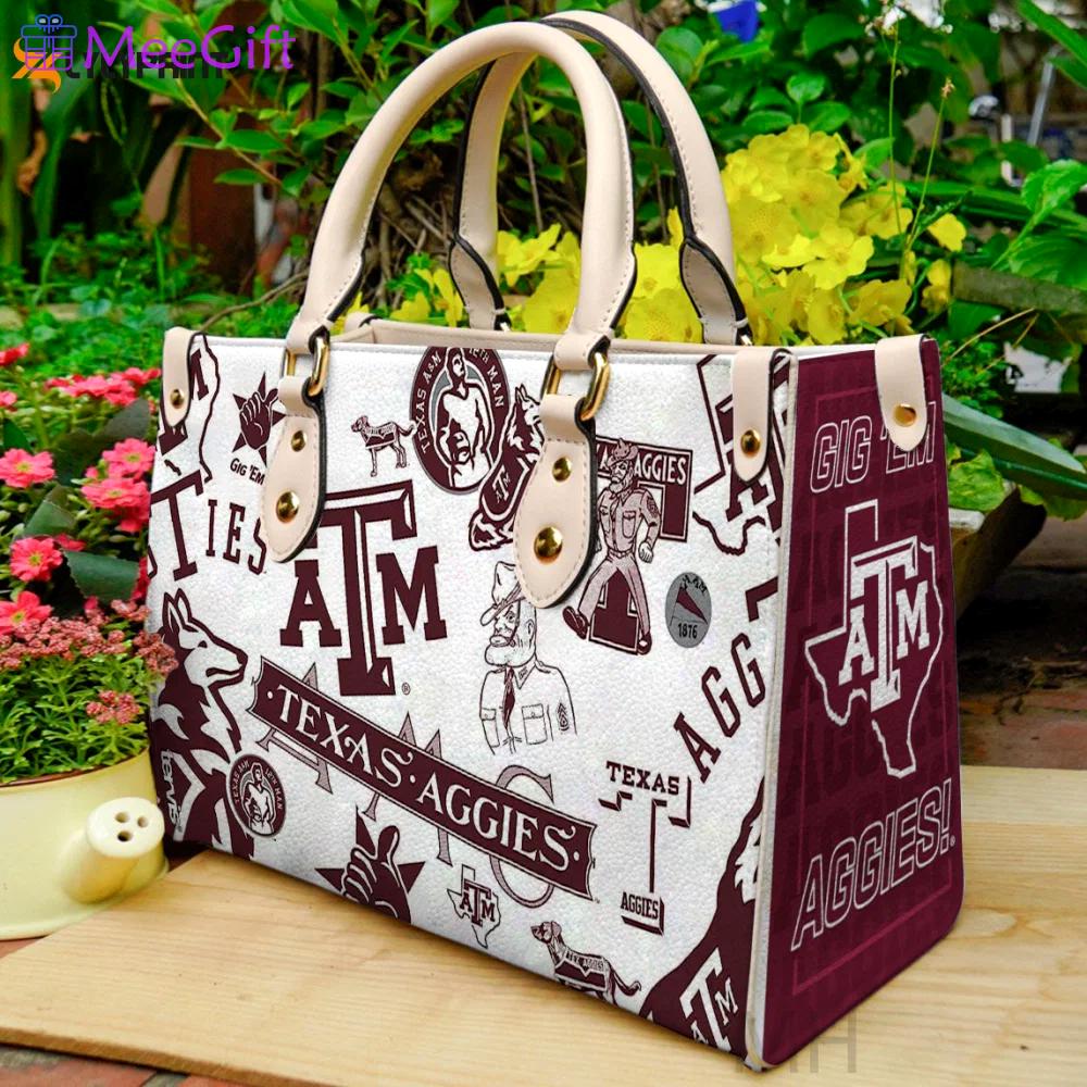 Texas a&m aggies leather handbag 3 2802 Women Leather Hand Bag