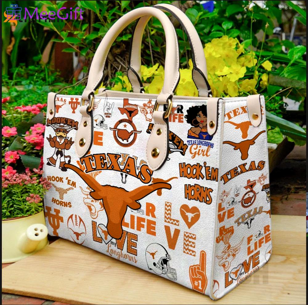 Texas longhorns 2 leather handbag gift for women 4696 Women Leather Hand Bag