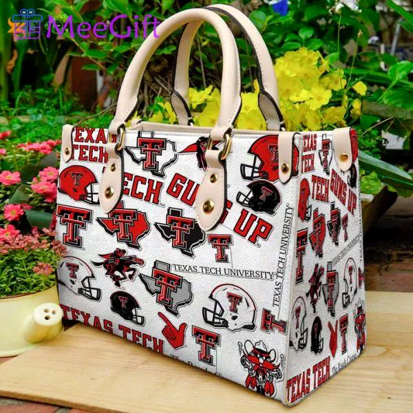 Texas tech red raiders leather handbag  gift for women 2945 Women Leather Hand Bag