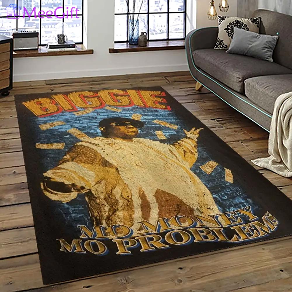 The notorious b.i.g. rapper hiphop music rap carpet area rug home decor gift for fans gift for friends big11 Rectangle Rug