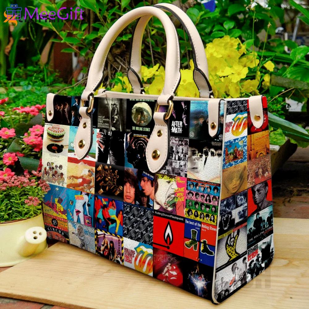 The rolling stones leather handbag gift for women 458 Women Leather Hand Bag