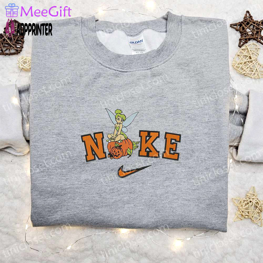 Tinkerbell halloween x nike embroidered sweatshirt – disney characters shirt best halloween gift ideas Embroidered Shirt