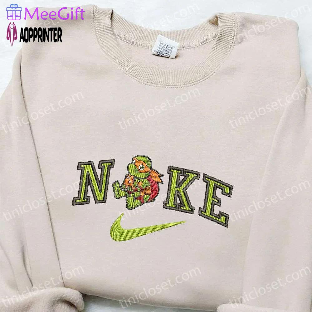 Tmnt x nike movie sweatshirt: stylish embroidered hoodie perfect birthday gift Embroidered Shirt
