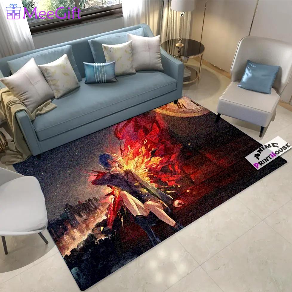 Tokyo ghoul touka on roof area rugs anime living room carpet home rug regtangle carpet floor decor home decor Rectangle Rug