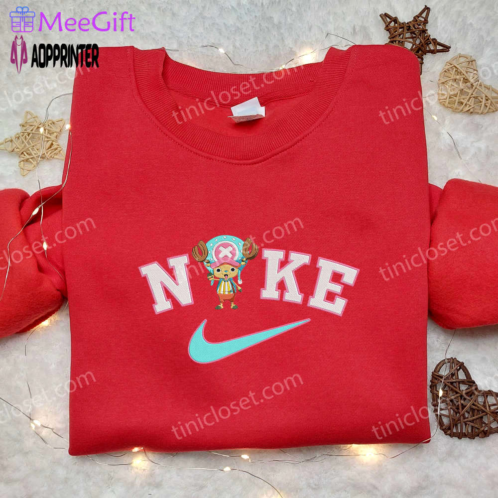 Tony tony chopper nike embroidered shirt – one piece inspired stylish nike shirt Embroidered Shirt