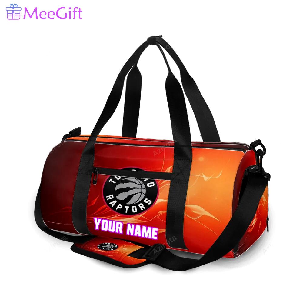 Toronto raptors red orange personalized name travel bag gym bag 2448 Travel Bag