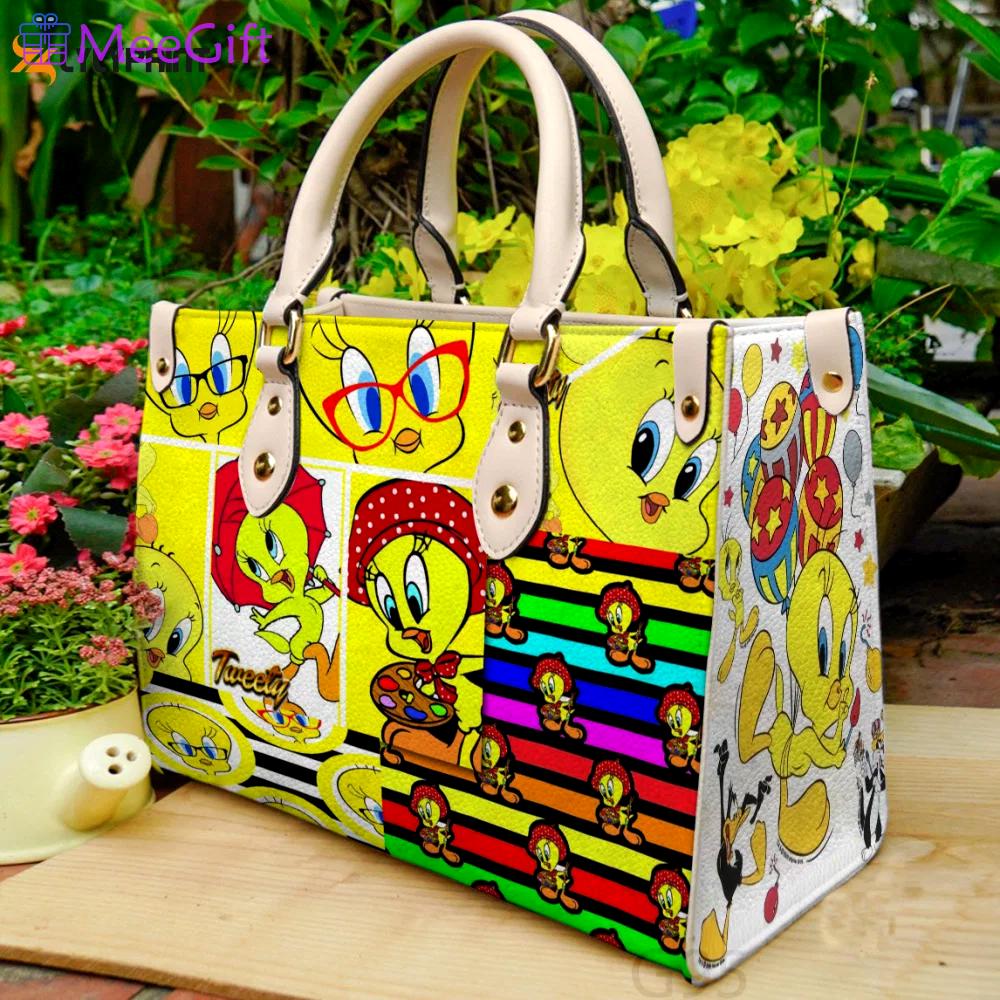 Tweety bird leather handbag for women gift 2446 Women Leather Hand Bag