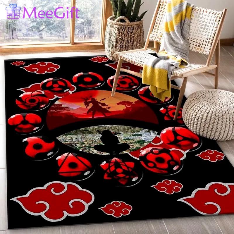 Uchiha itachi akatsuki anime area rug living room and bed room rug rug regtangle carpet floor decor home decor Rectangle Rug