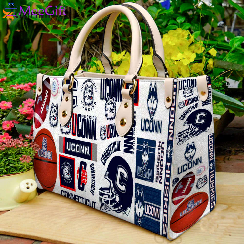 Uconn huskies 1 leather handbag gift for women 729 Women Leather Hand Bag