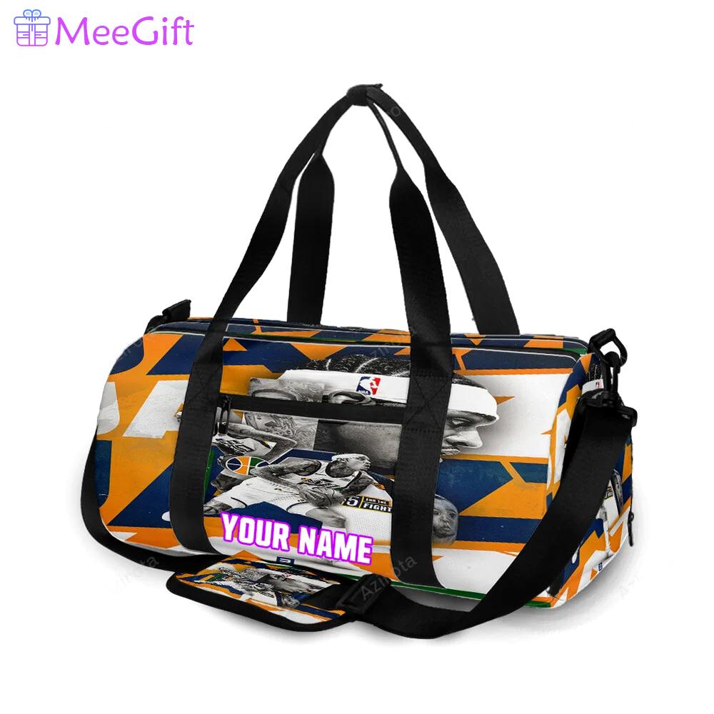 Utah jazz 00 jordan clarkson v35 personalized name travel bag gym bag 2573 Travel Bag
