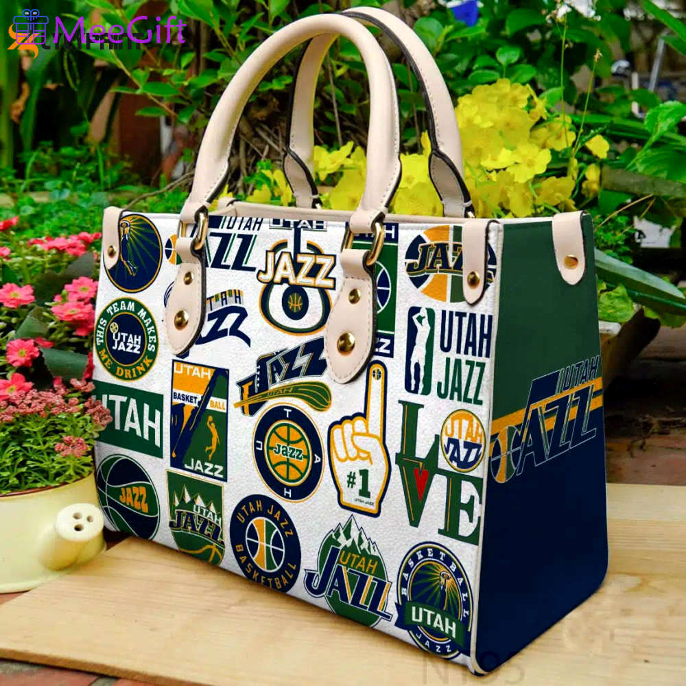 Utah jazz 1 leather handbag gift for women 433 Women Leather Hand Bag