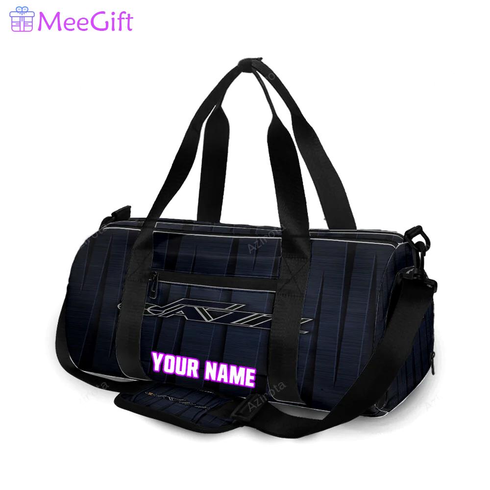 Utah jazz emblem v11 personalized name travel bag gym bag 2468 Travel Bag