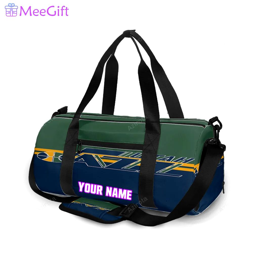 Utah jazz emblem v3 personalized name travel bag gym bag 2486 Travel Bag