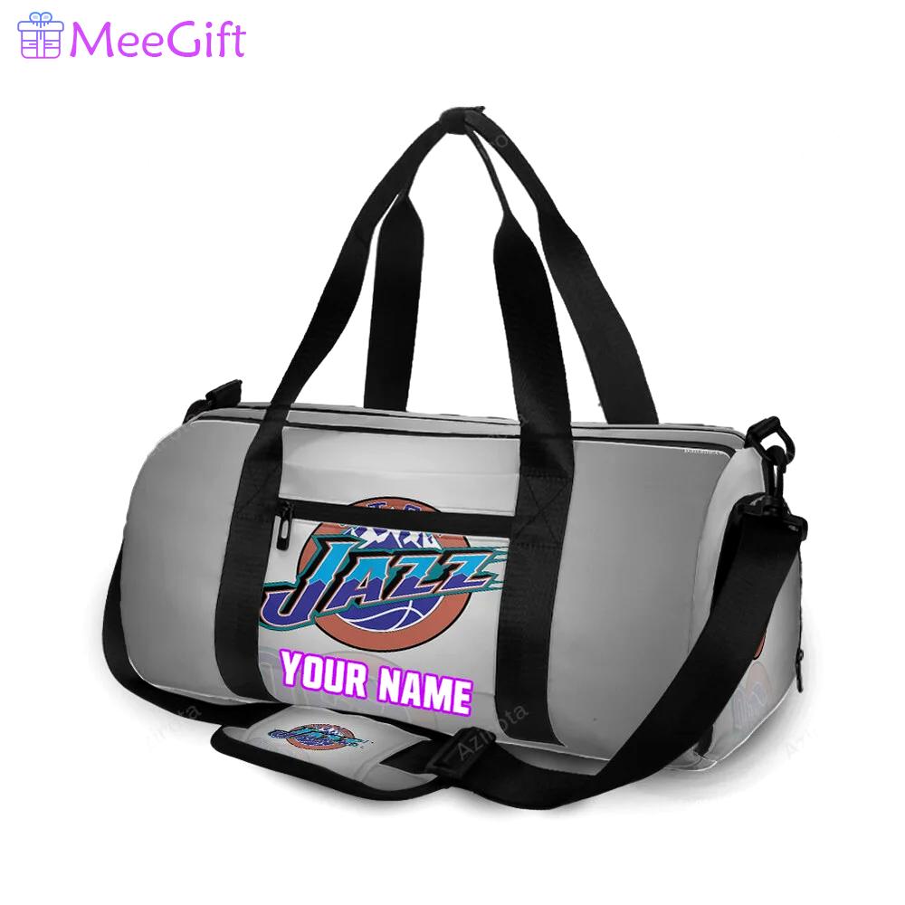 Utah jazz emblem v42 personalized name travel bag gym bag 2472 Travel Bag
