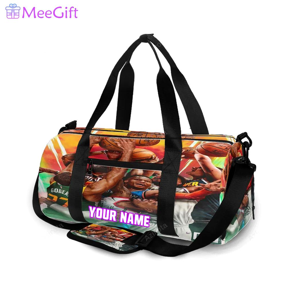 Utah jazz players v33 personalized name travel bag gym bag 2519 Travel Bag