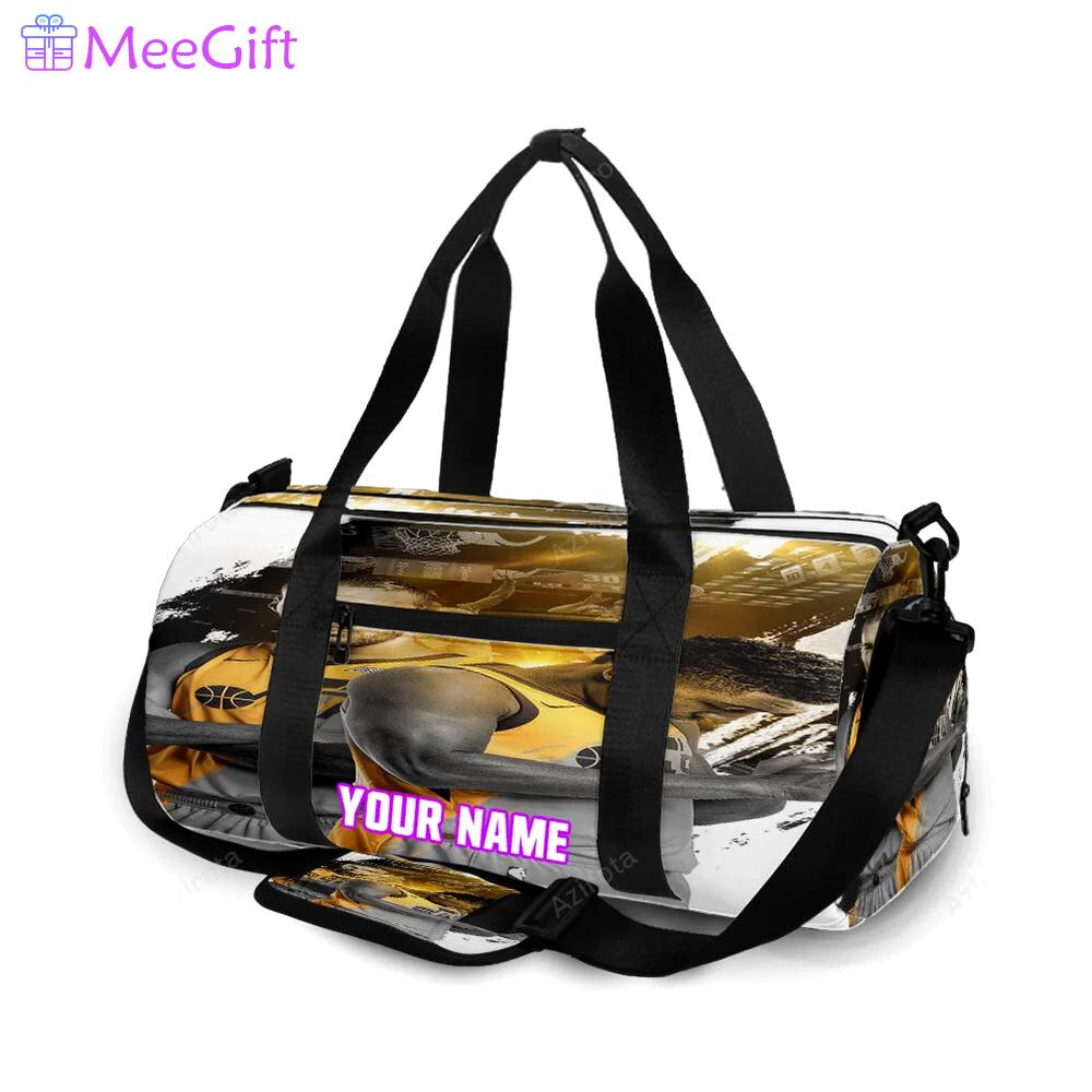 Utah jazz rudy gobert and donova mitchell personalized name travel bag gym bag 2559 Travel Bag