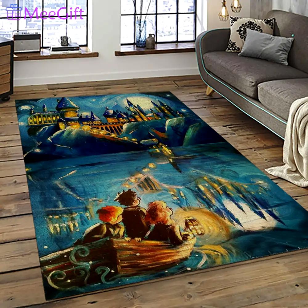 Van gogh starry night harry potter cartoon movie carpet rectangle area rug for room decor vhp14 Rectangle Rug