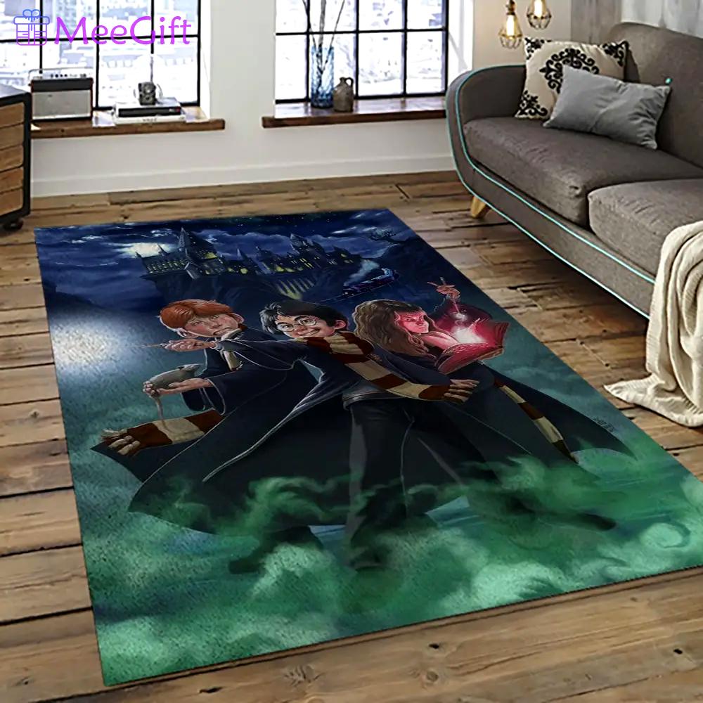 Van gogh starry night harry potter cartoon movie carpet rectangle area rug for room decor vhp6 Rectangle Rug