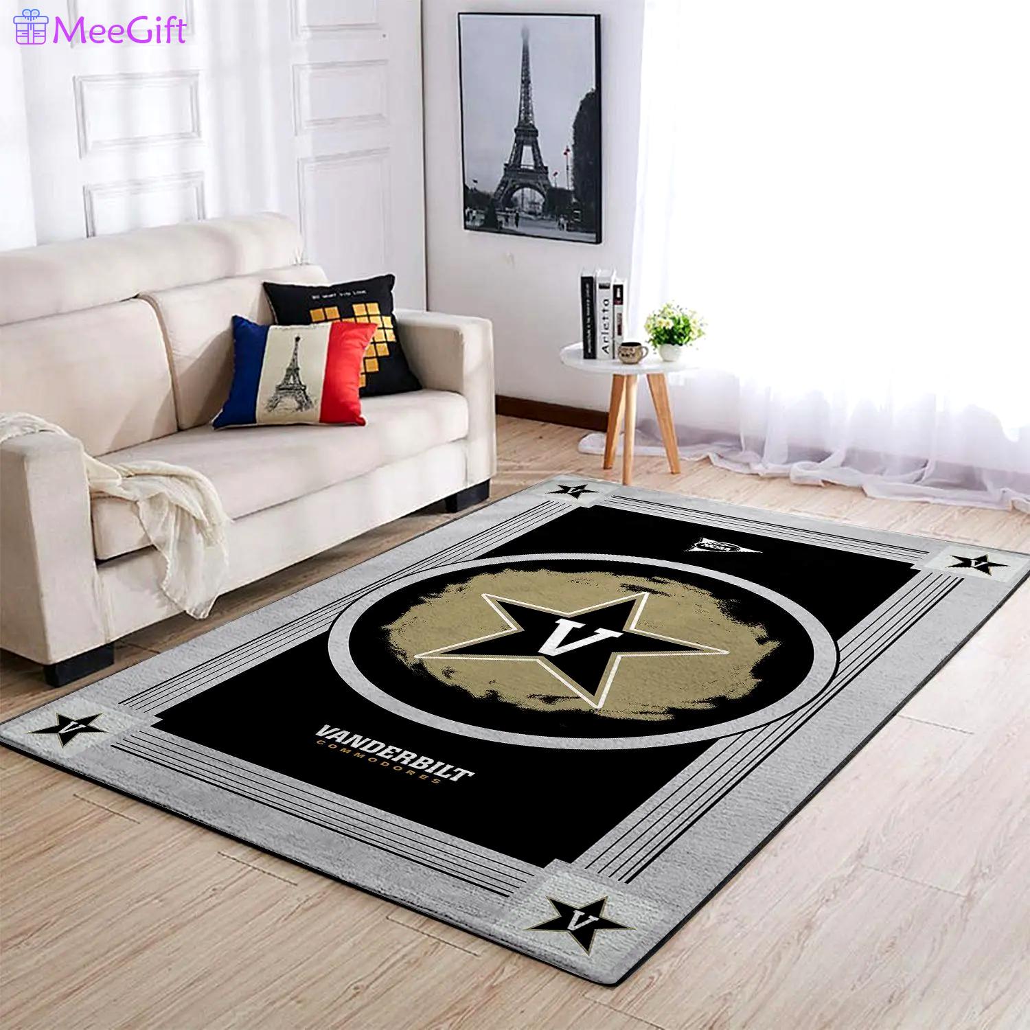 Vanderbilt commodores ncaa team logo carpet rug living room 20030477 2 Rectangle Rug