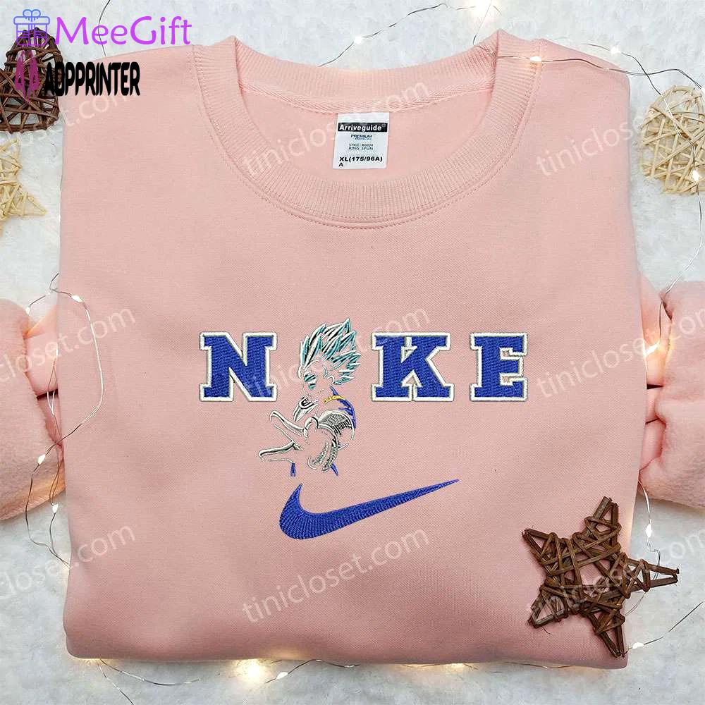 Vegeta x nike embroidered sweatshirt – dragon ball inspired shirt nike design Embroidered Shirt