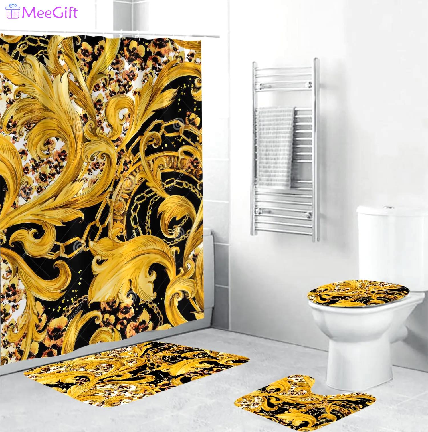 Versace barque bath mat hypebeast luxury fashion brand home decor bathroom sets Bathroom Set