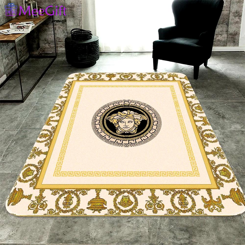 Versace logo type 632. Upgrade Your Living Room with Luxury Home Decor: Area Carpets, Floor Decor, Door Mats, and Hot Gift Items with style a High-End Fashion Brand Rectangle Rug