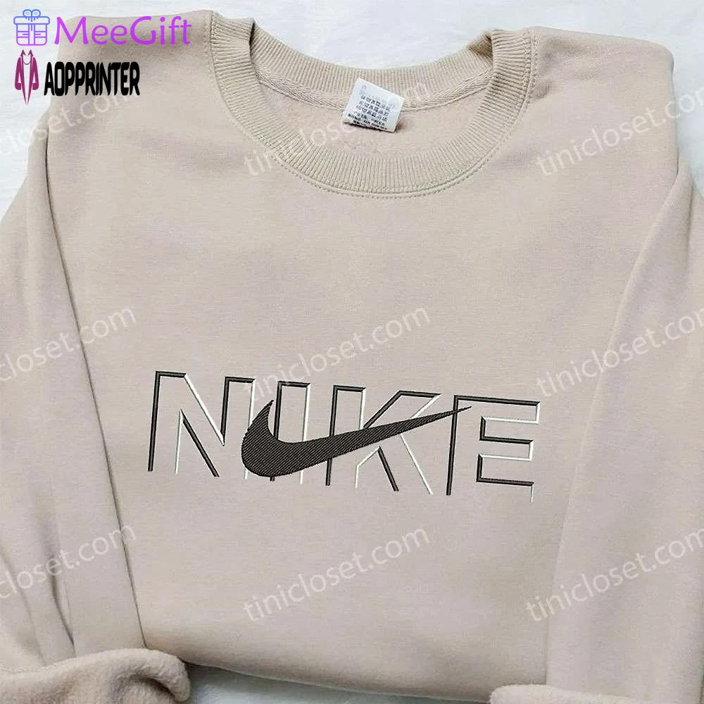 Vintage custom nike embroidered sweatshirt – unique nike inspired shirt perfect birthday gift Embroidered Shirt