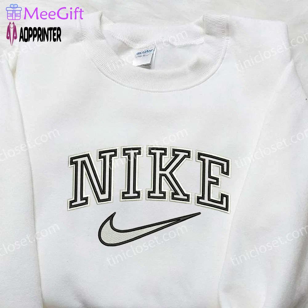 Vintage nike embroidered sweatshirt – custom nike inspired shirt perfect family gift Embroidered Shirt