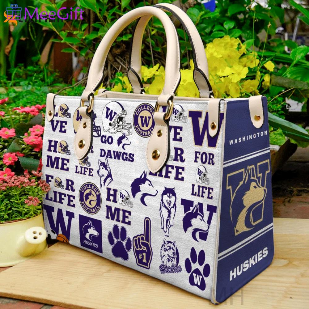 Washington huskies 1i leather handbag gift for women 4291 Women Leather Hand Bag