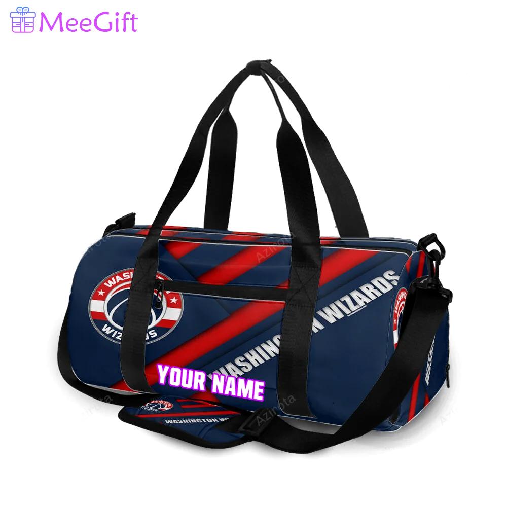 Washington wizards blue red2 personalized name travel bag gym bag 2425 Travel Bag