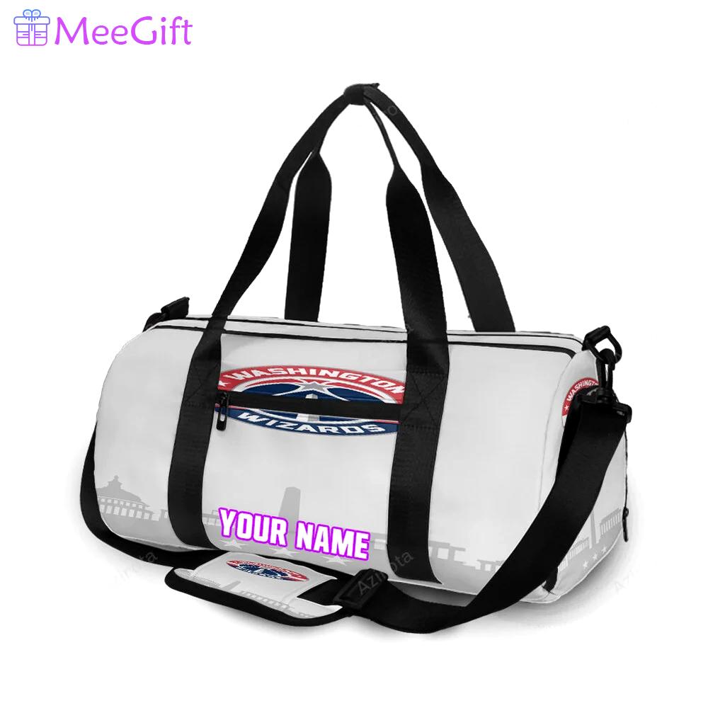 Washington wizards city white personalized name travel bag gym bag 2495 Travel Bag