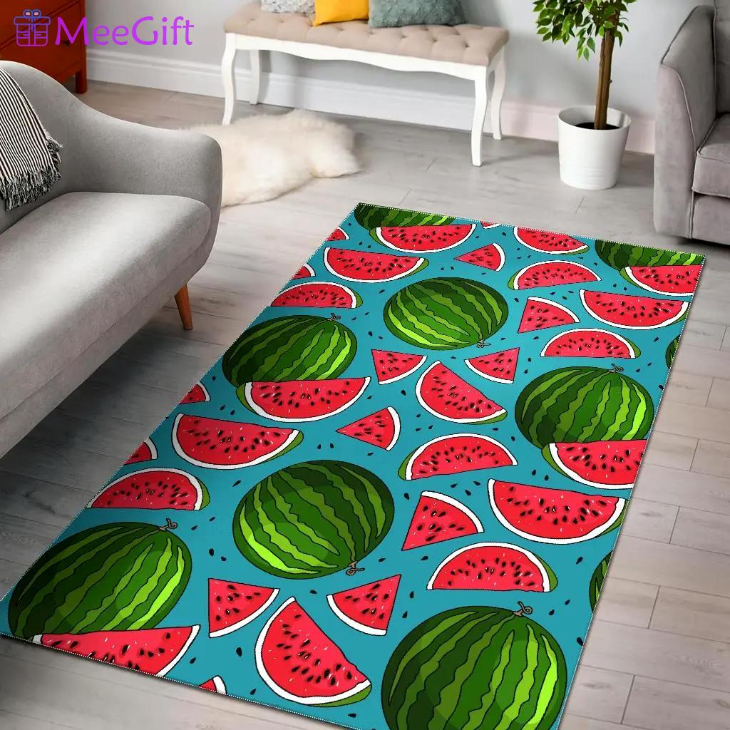 Watermelon piece blue pattern print area rug living room rug home decor Rectangle Rug