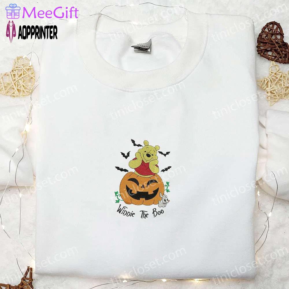 Winnie the boo pumpkin embroidered sweatshirt disney characters shirt – best halloween gift ideas Embroidered Shirt