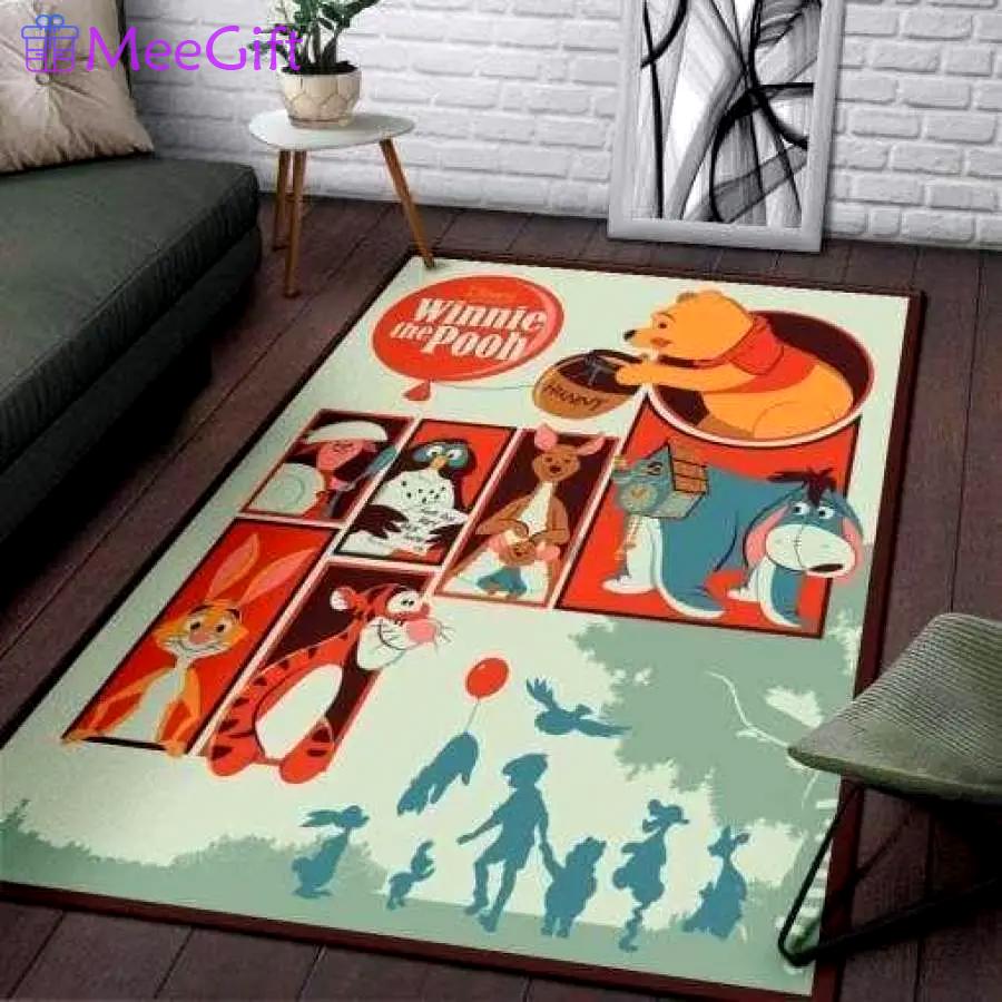 Winnie the pooh area rug living room rug home decor disney movie hh30104 Rectangle Rug