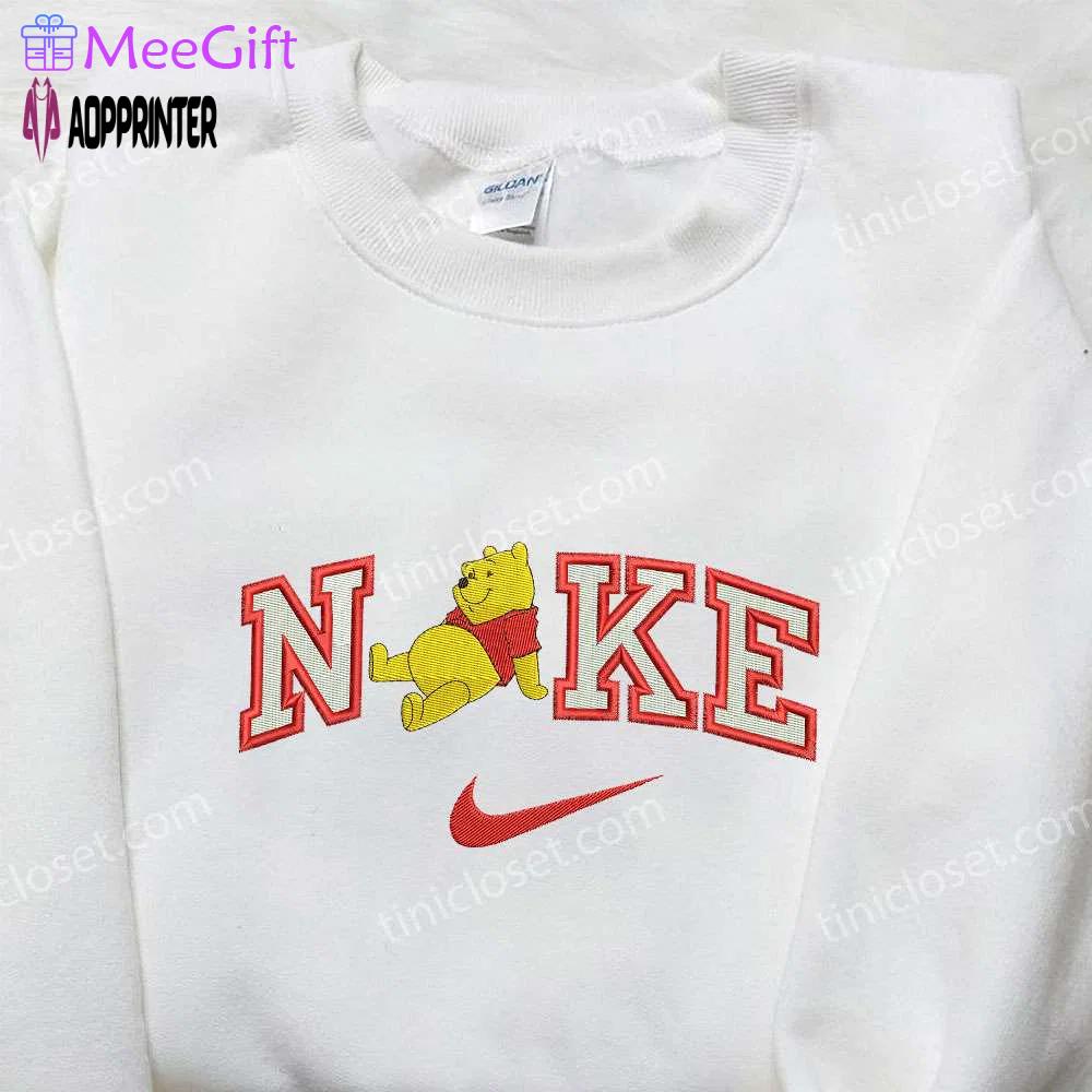 Winnie the pooh x nike embroidered sweatshirt: disney-inspired nike-infused cozy fashion! Embroidered Shirt