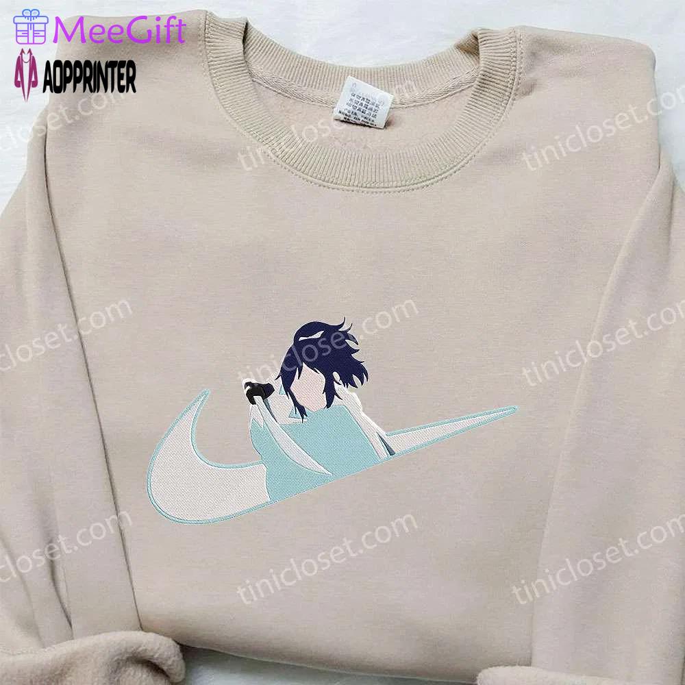 Yamatonokami yasusada x nike swoosh anime hoodie touken ranbu embroidered shirt nike inspired shirt Embroidered Shirt